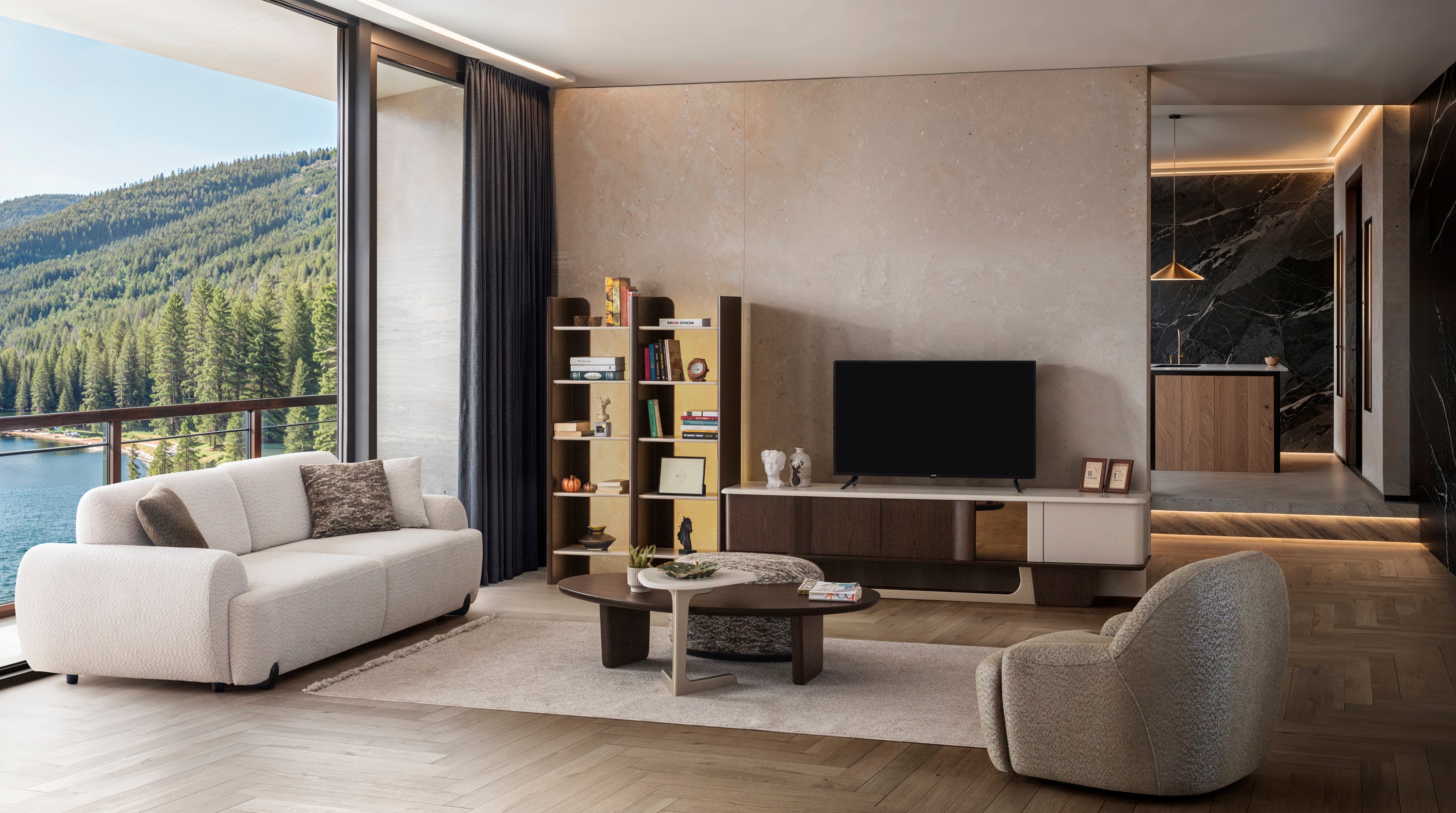 Browni Üçlü Koltuk