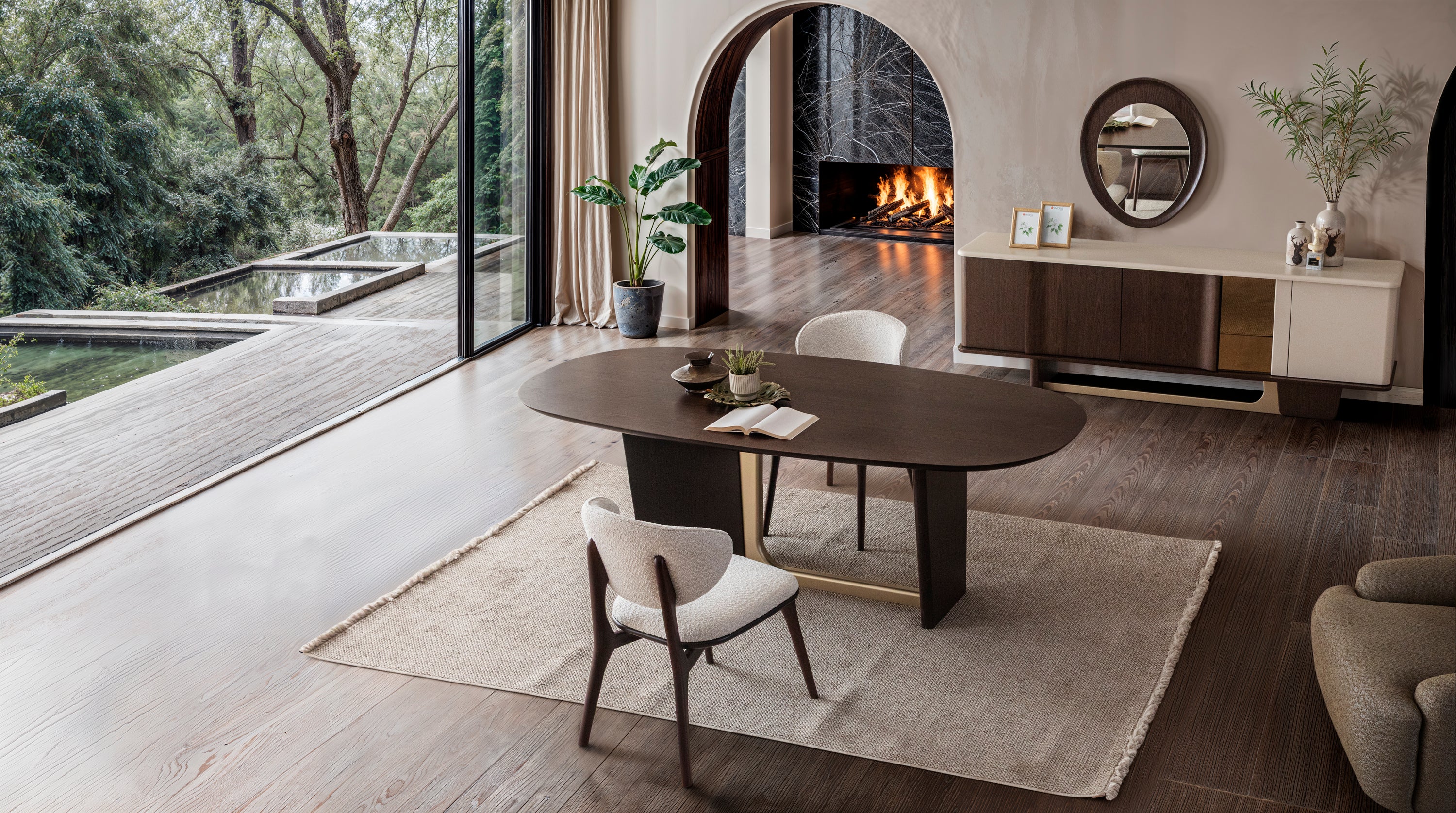 Browni Yemek Odası Takımı