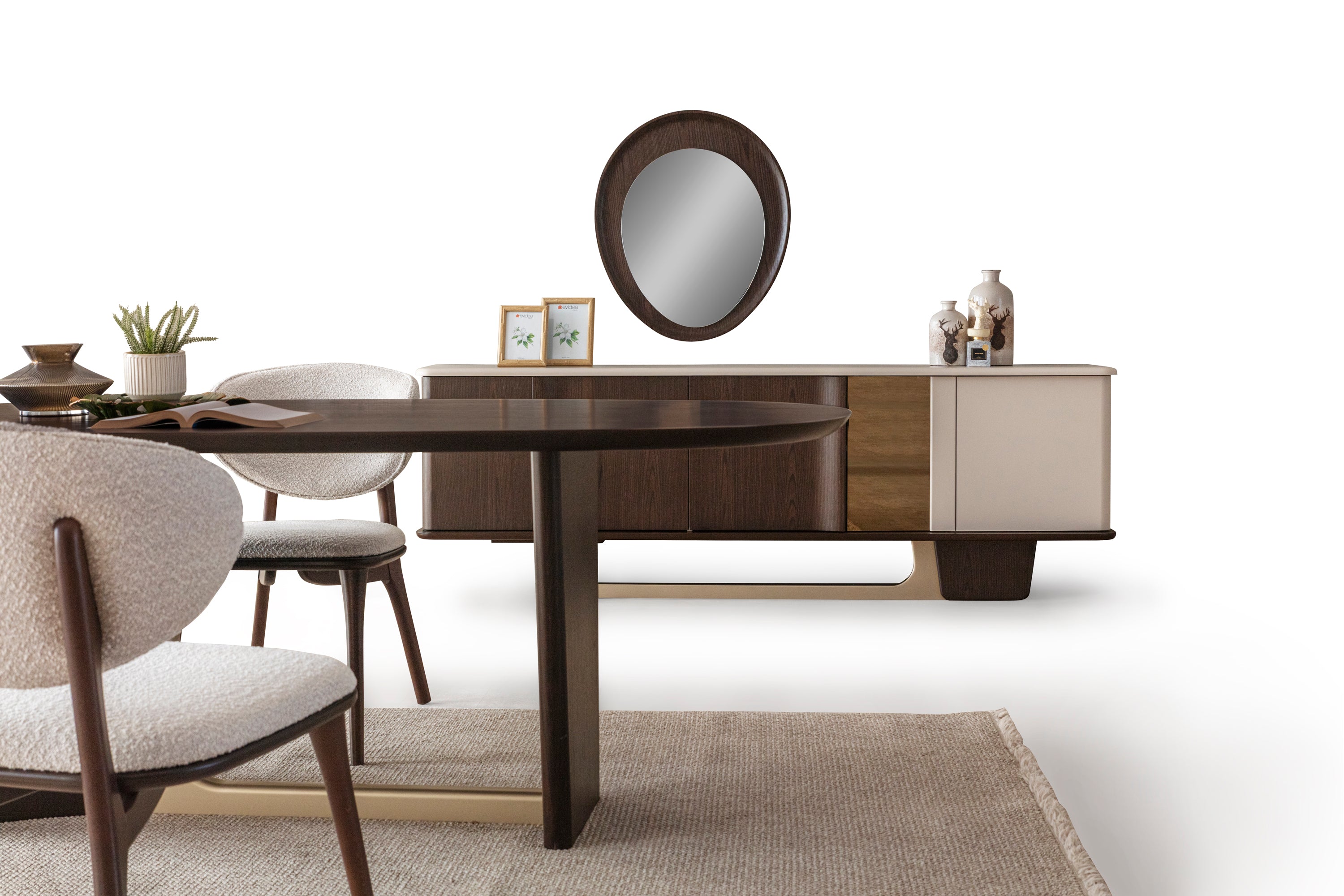 Browni Yemek Odası Takımı