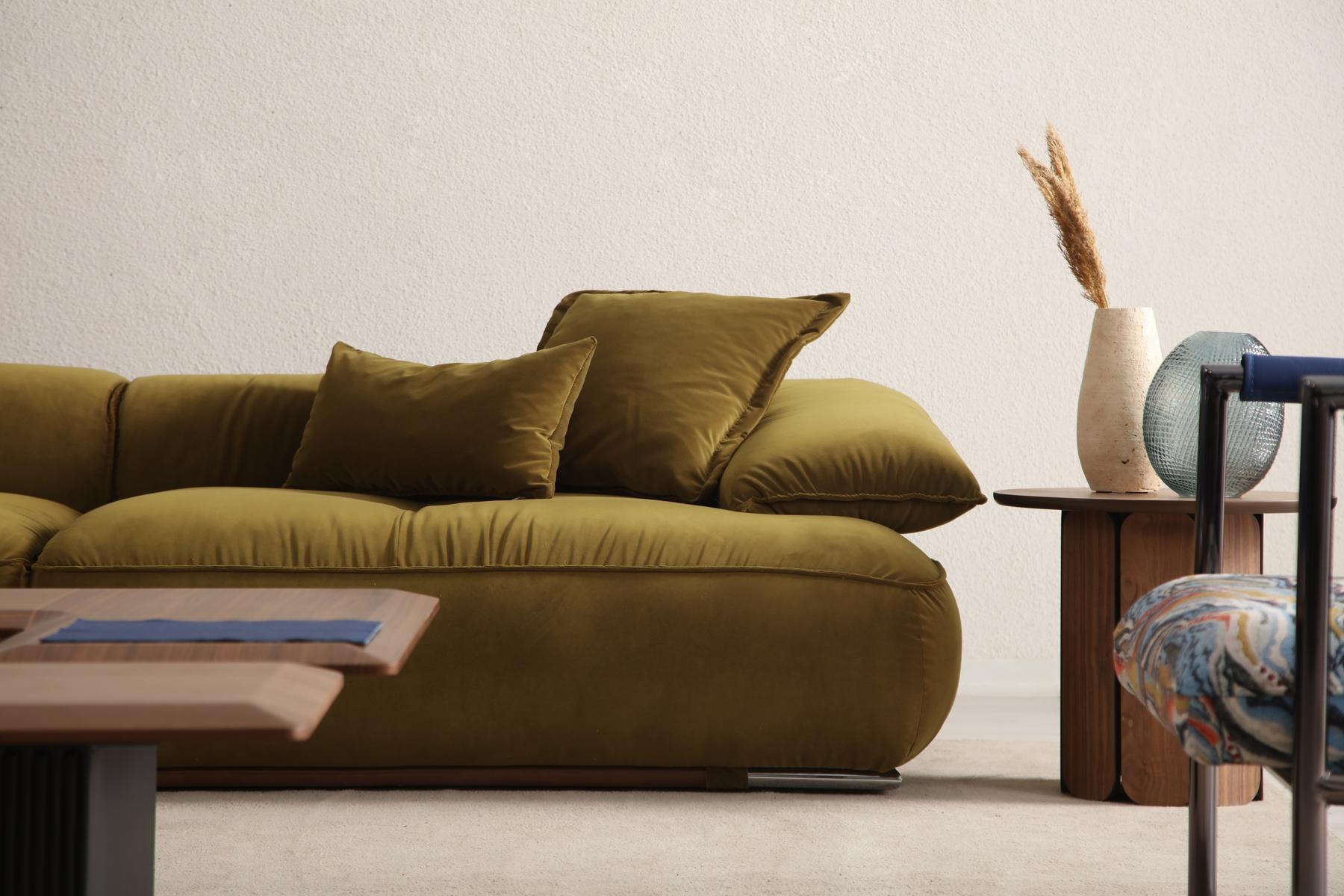 Derma Kumaş Üçlü Koltuk