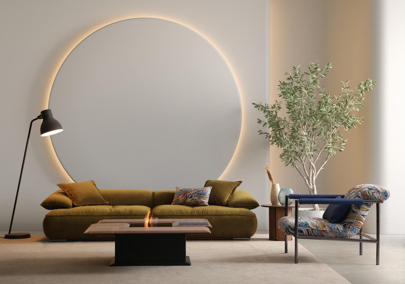 Derma Kumaş Üçlü Koltuk