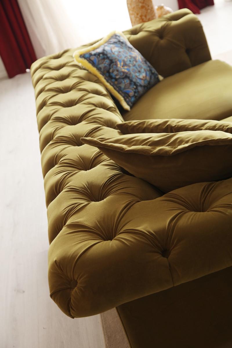 Derma Kapitoneli Üçlü Koltuk