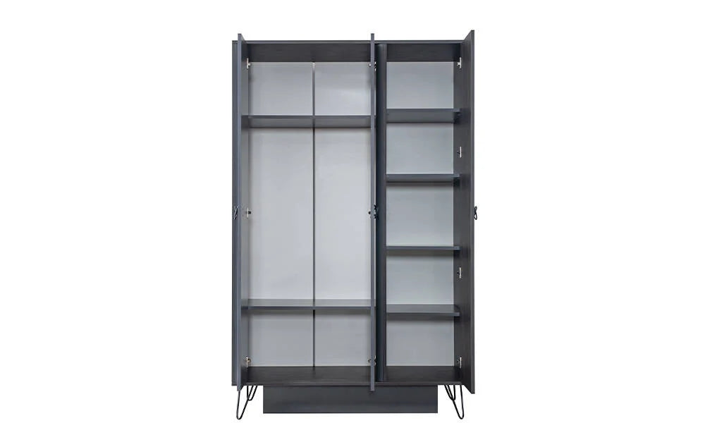 Schwarzer Kleiderschrank