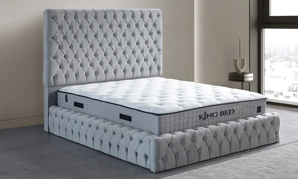 King-Size-Bettgestell und Kopfteil-Set