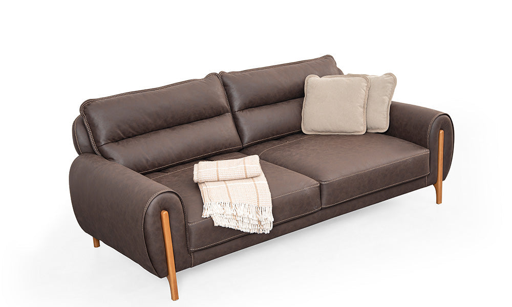 Neues Dreisitzer-Sofa Tilda aus Nubukleder