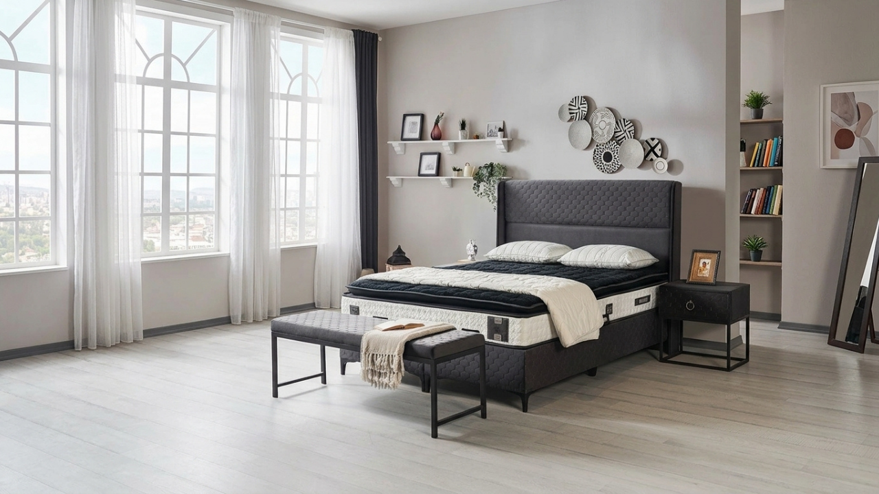 Black Loft Baza ve Başlık Seti