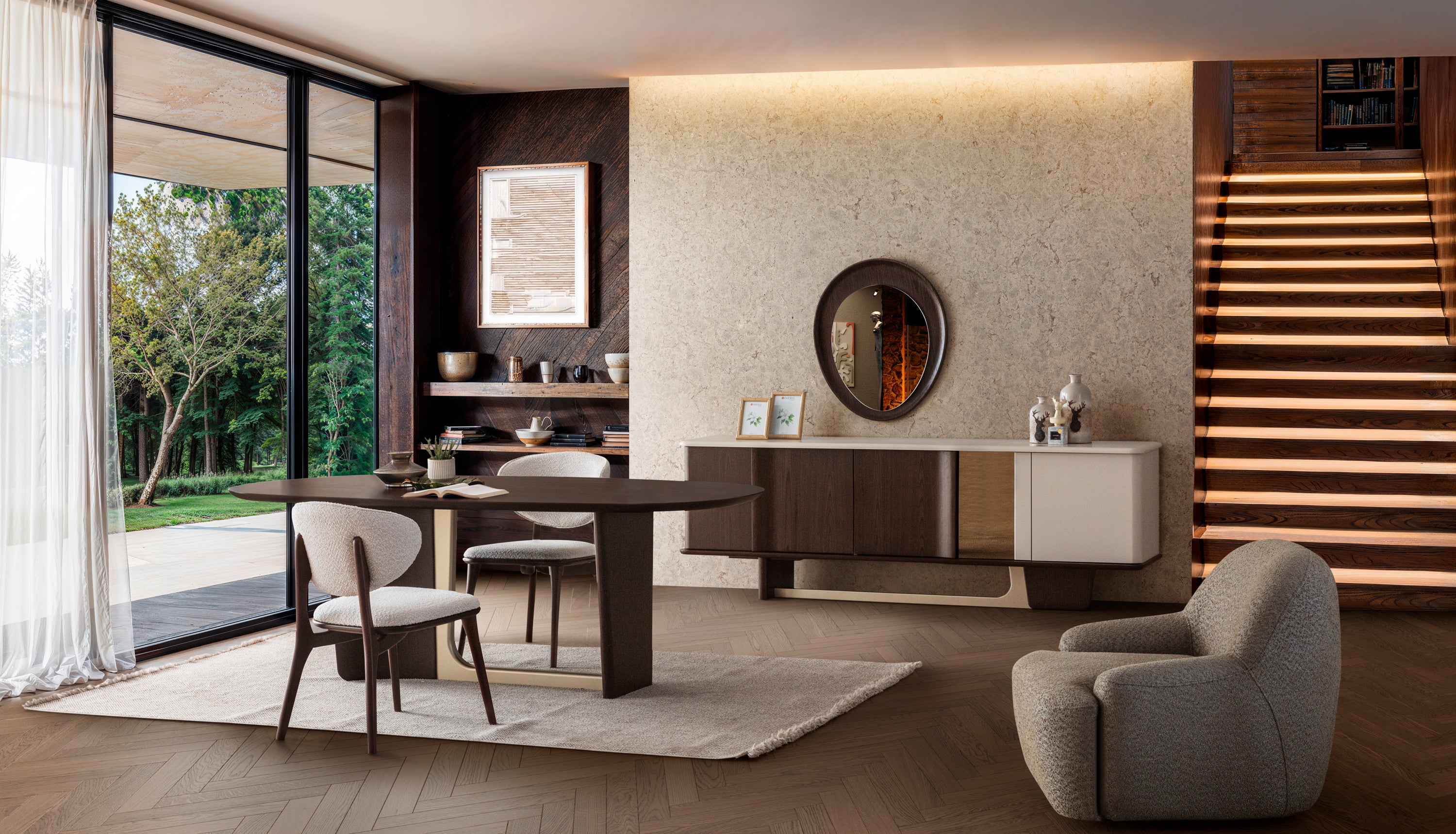 Browni Yemek Odası Takımı