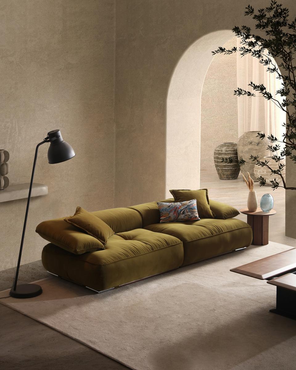 Derma Kumaş Üçlü Koltuk